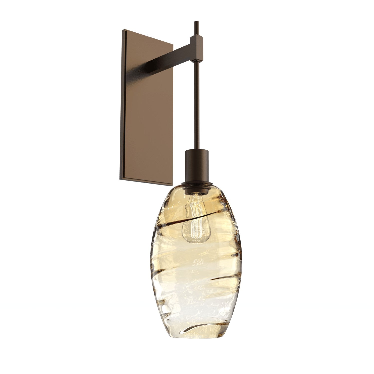 Hammerton Studio - IDB0035-24-FB-OA-E2 - One Light Wall Sconce - Ellisse - Flat Bronze