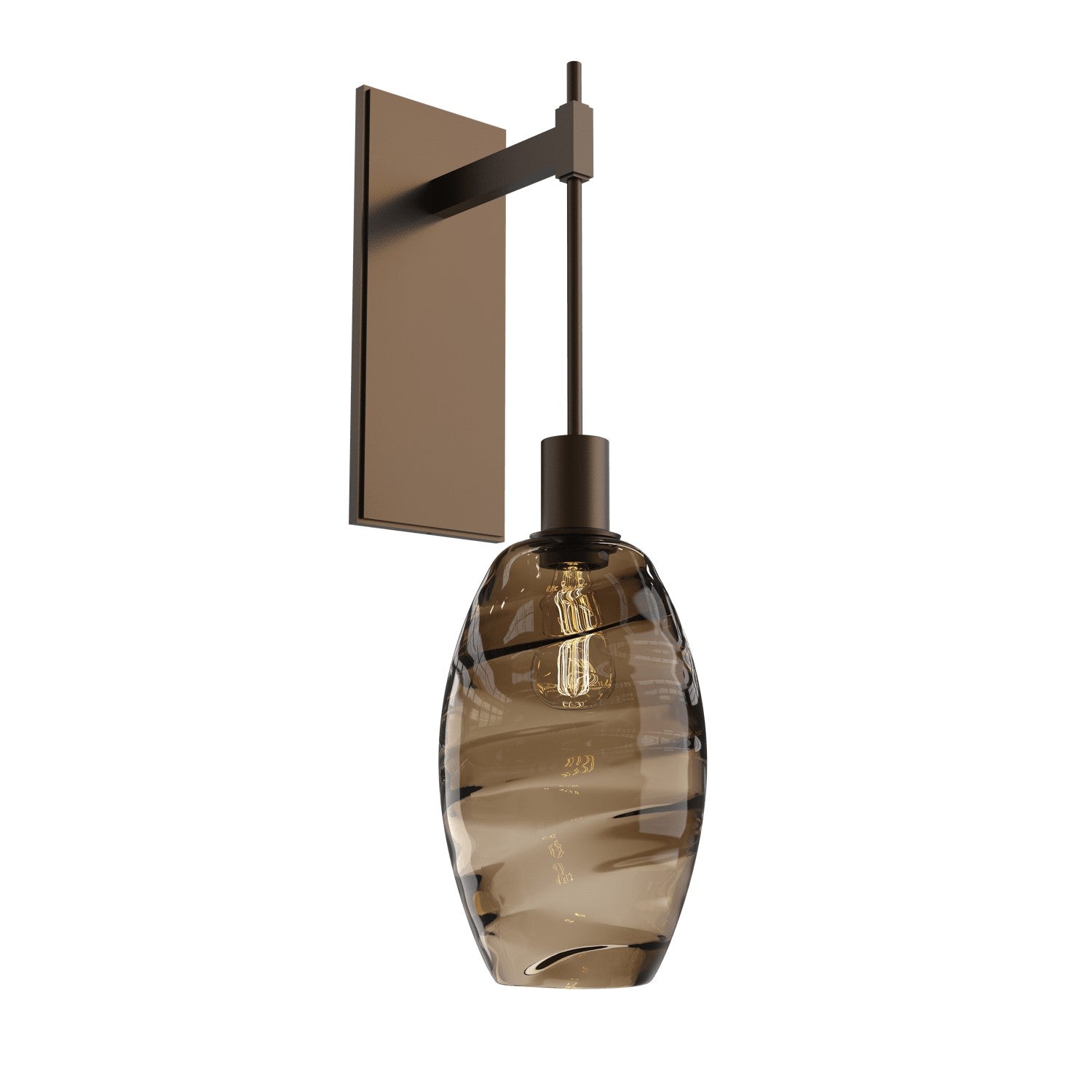 Hammerton Studio - IDB0035-24-FB-OB-E2 - One Light Wall Sconce - Ellisse - Flat Bronze