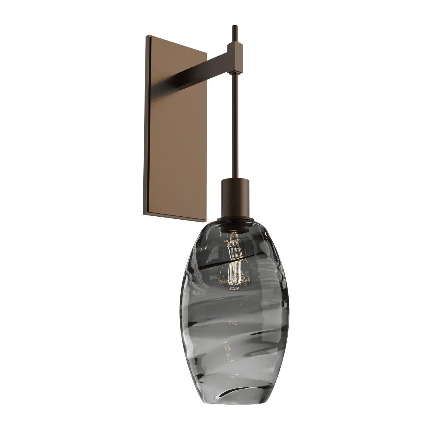 Hammerton Studio - IDB0035-24-FB-OS-E2 - One Light Wall Sconce - Ellisse - Flat Bronze