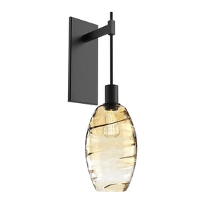 Hammerton Studio - IDB0035-24-MB-OA-E2 - One Light Wall Sconce - Ellisse - Matte Black