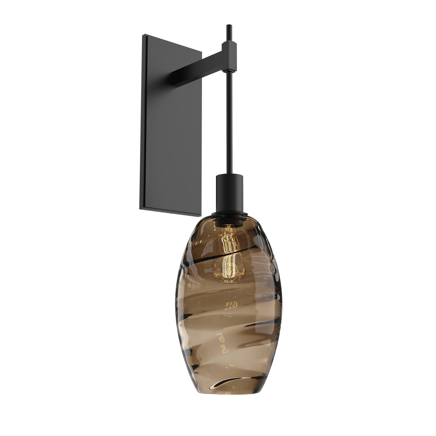 Hammerton Studio - IDB0035-24-MB-OB-E2 - One Light Wall Sconce - Ellisse - Matte Black