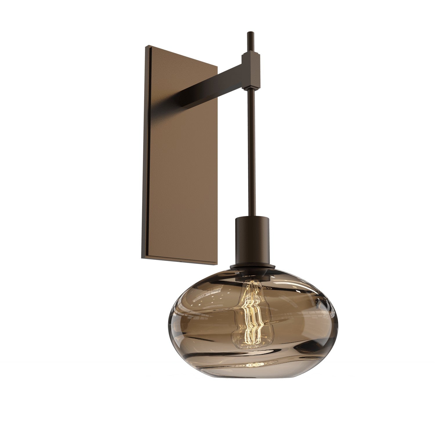 Hammerton Studio - IDB0036-18-FB-OB-E2 - One Light Wall Sconce - Coppa - Flat Bronze