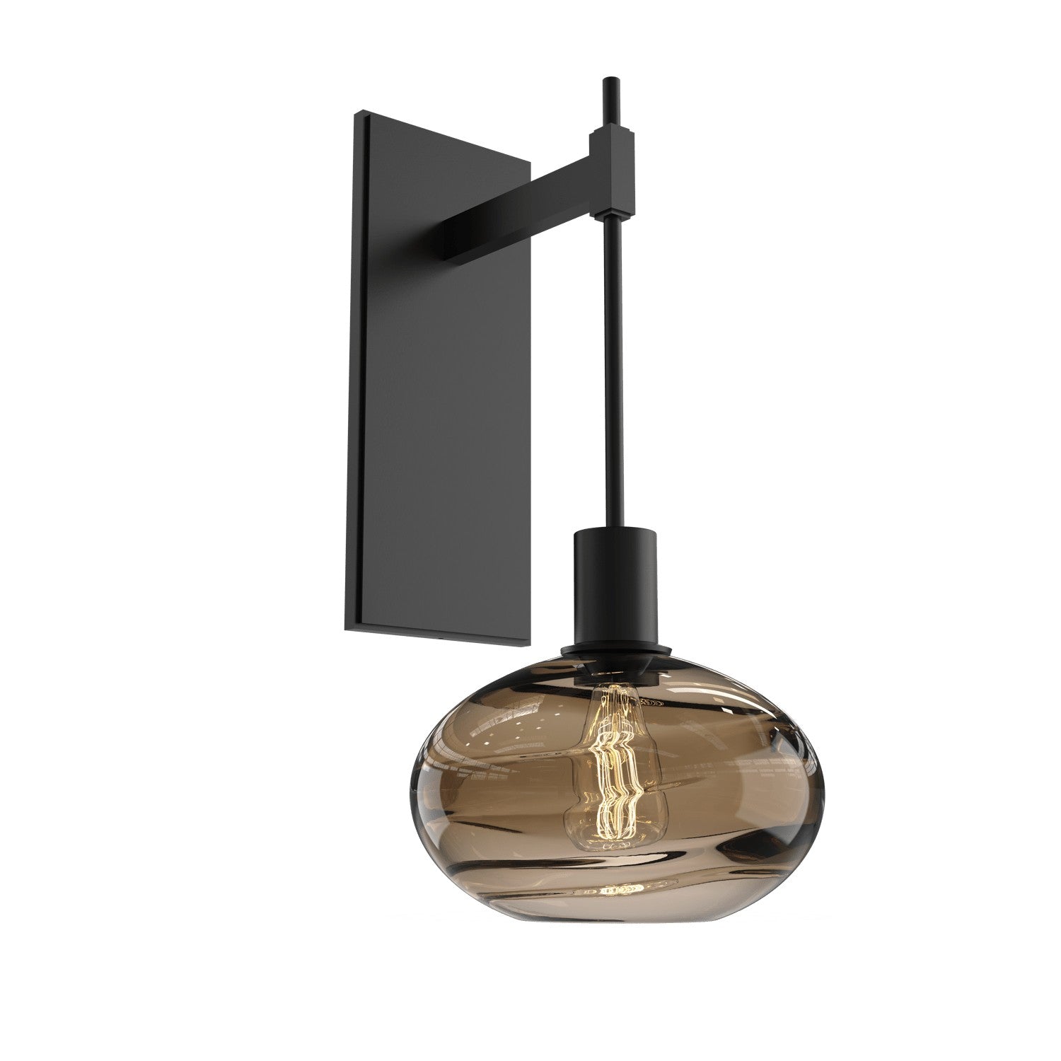 Hammerton Studio - IDB0036-18-MB-OB-E2 - One Light Wall Sconce - Coppa - Matte Black