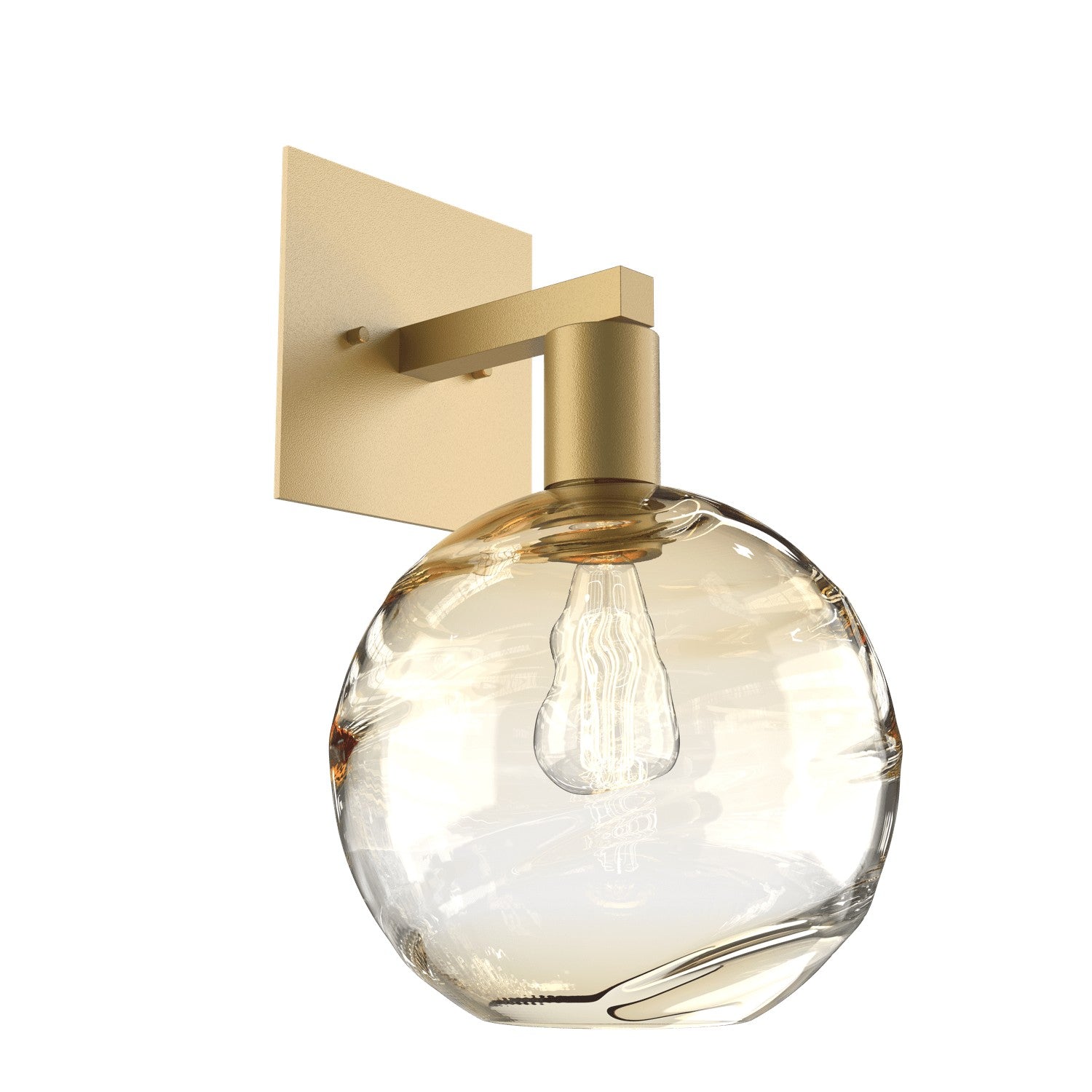 Hammerton Studio - IDB0047-14-GB-OA-E2 - One Light Wall Sconce - Optic Blown Glass - Gilded Brass