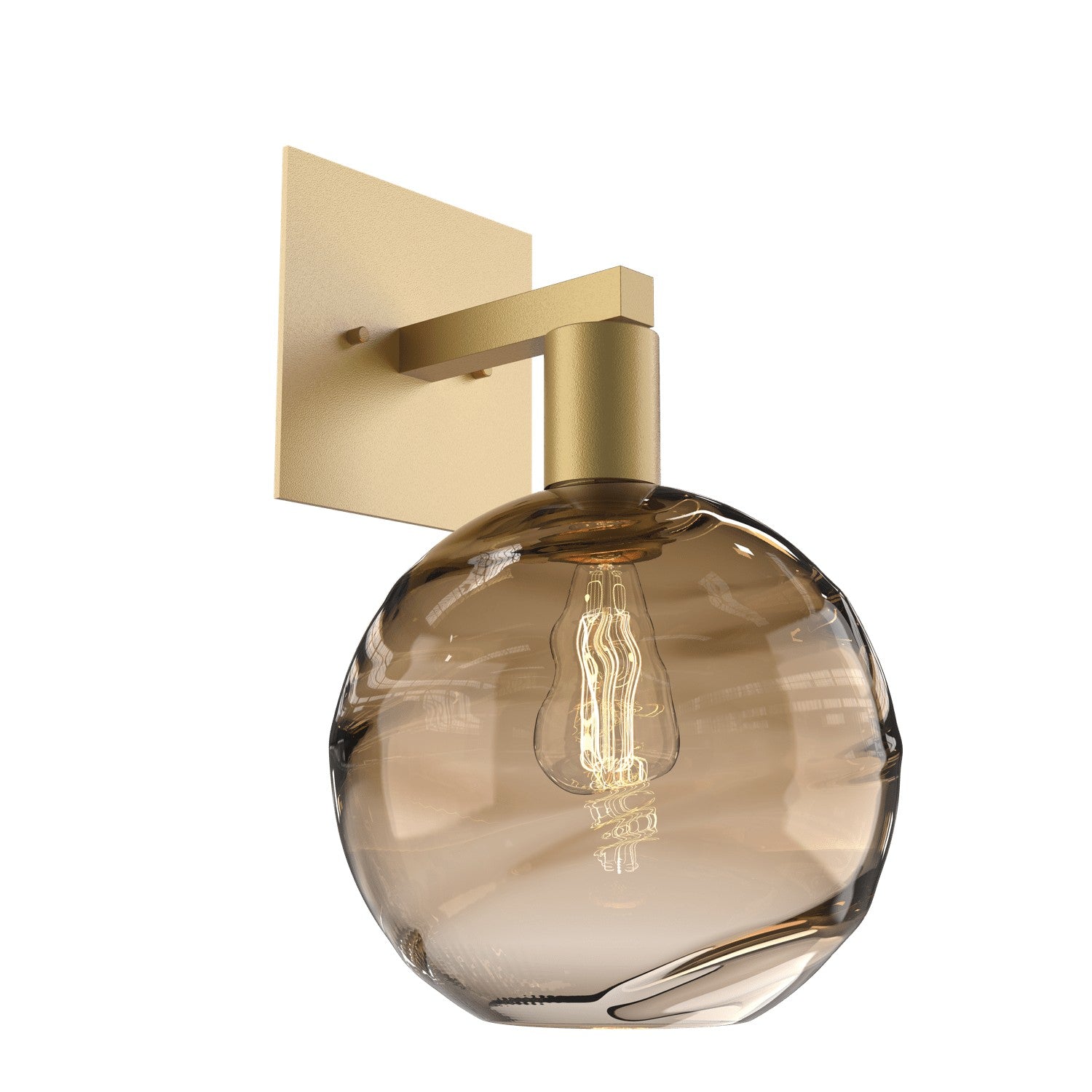 Hammerton Studio - IDB0047-14-GB-OB-E2 - One Light Wall Sconce - Optic Blown Glass - Gilded Brass