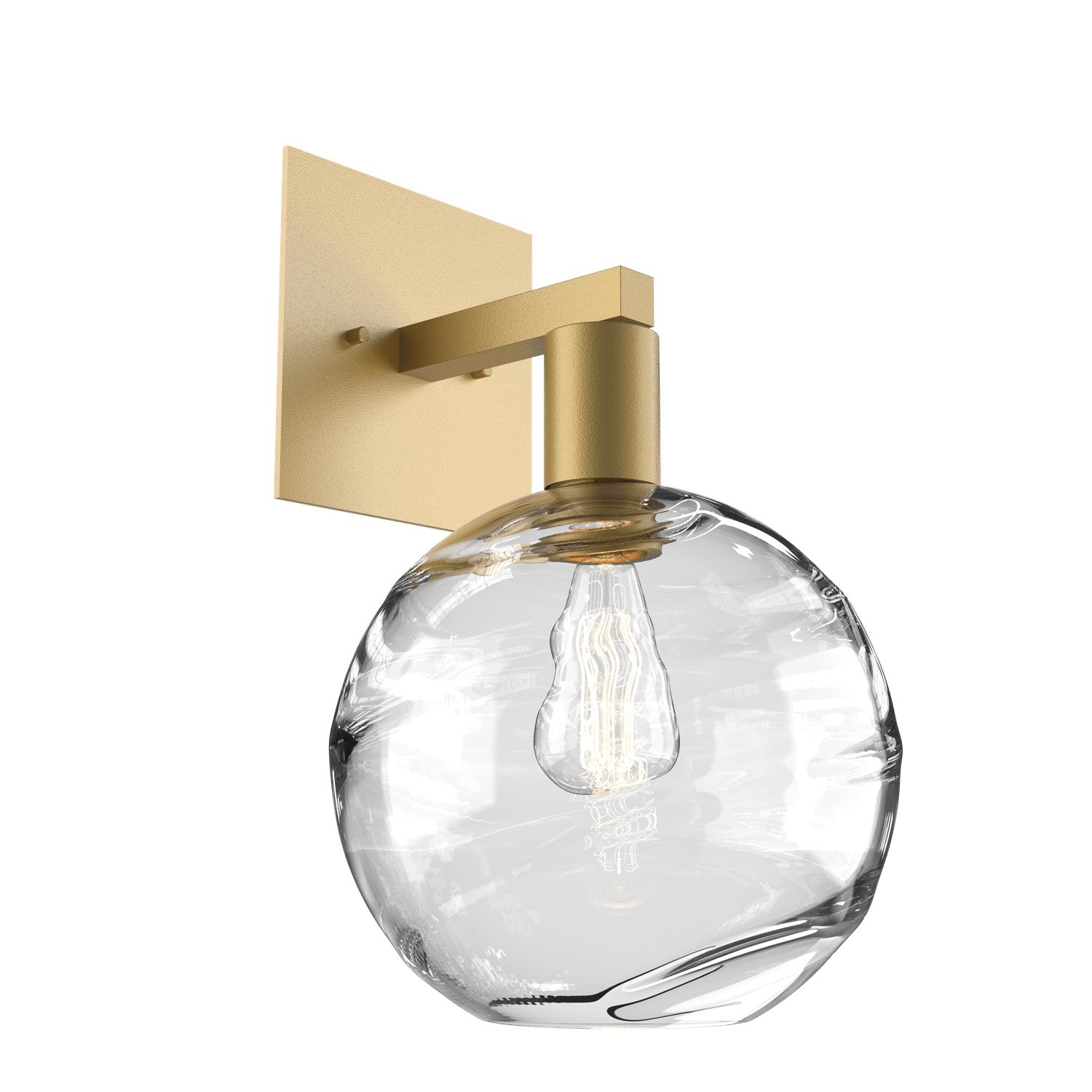 Hammerton Studio - IDB0047-14-GB-OC-E2 - One Light Wall Sconce - Optic Blown Glass - Gilded Brass