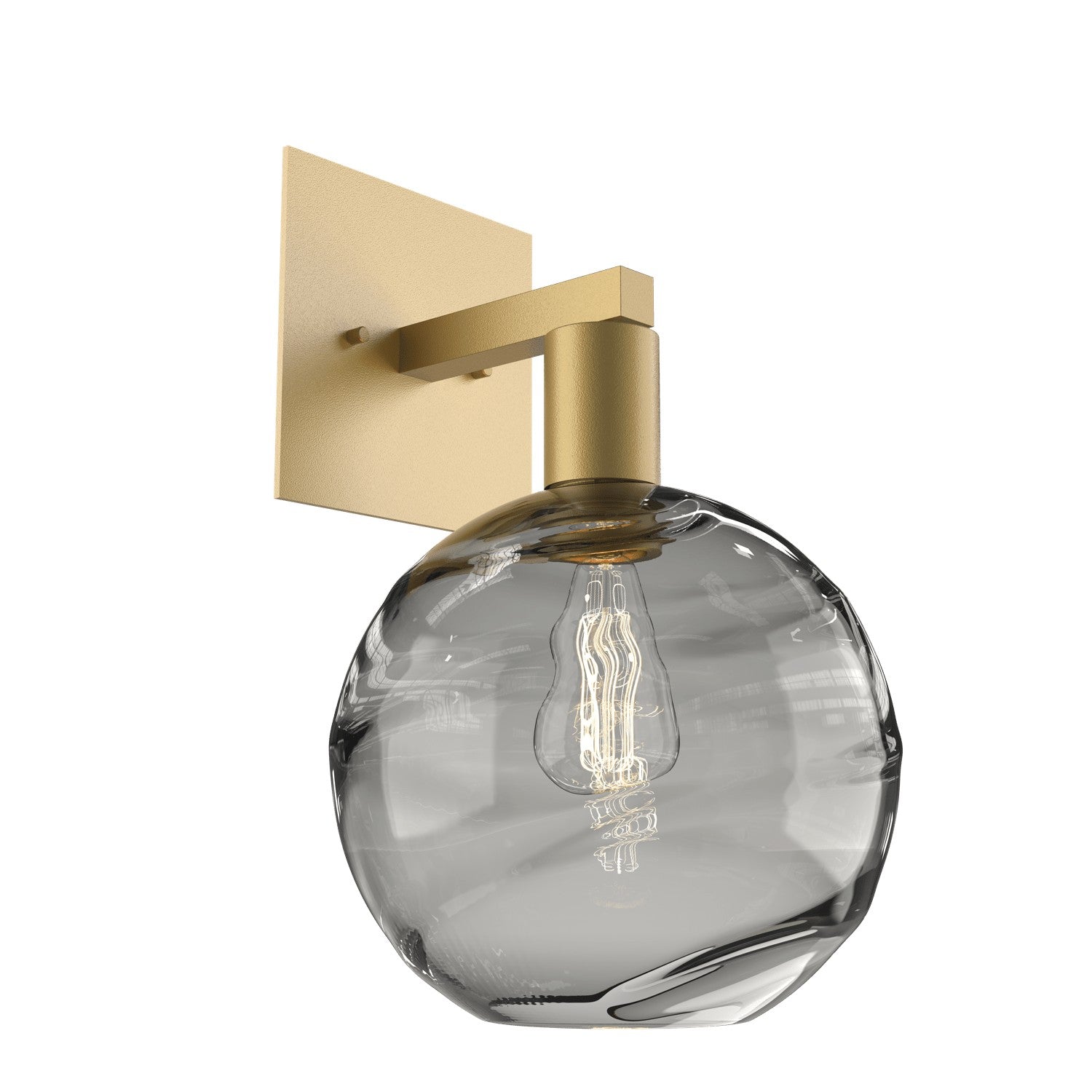 Hammerton Studio - IDB0047-14-GB-OS-E2 - One Light Wall Sconce - Optic Blown Glass - Gilded Brass