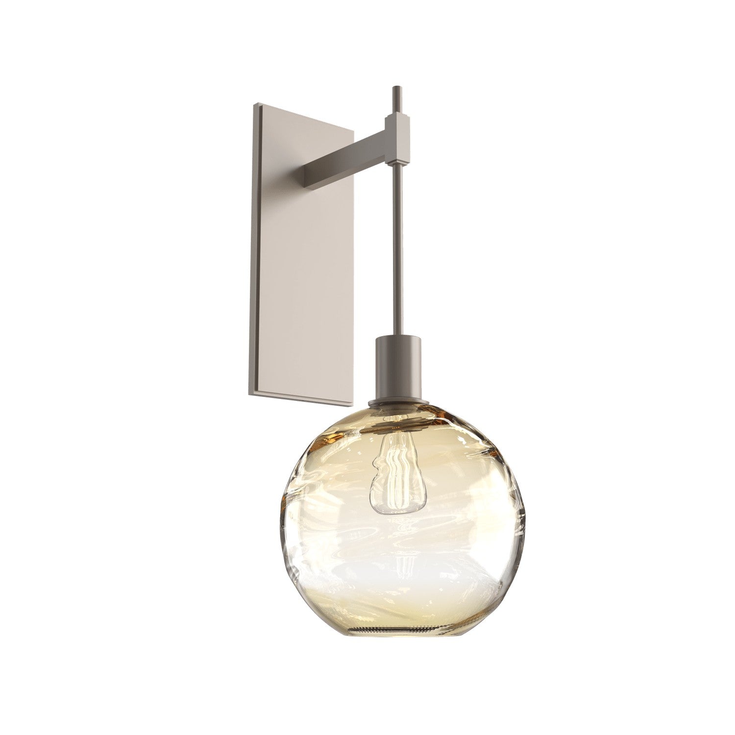 Hammerton Studio - IDB0047-22-BS-OA-E2 - One Light Wall Sconce - Optic Blown Glass - Beige Silver