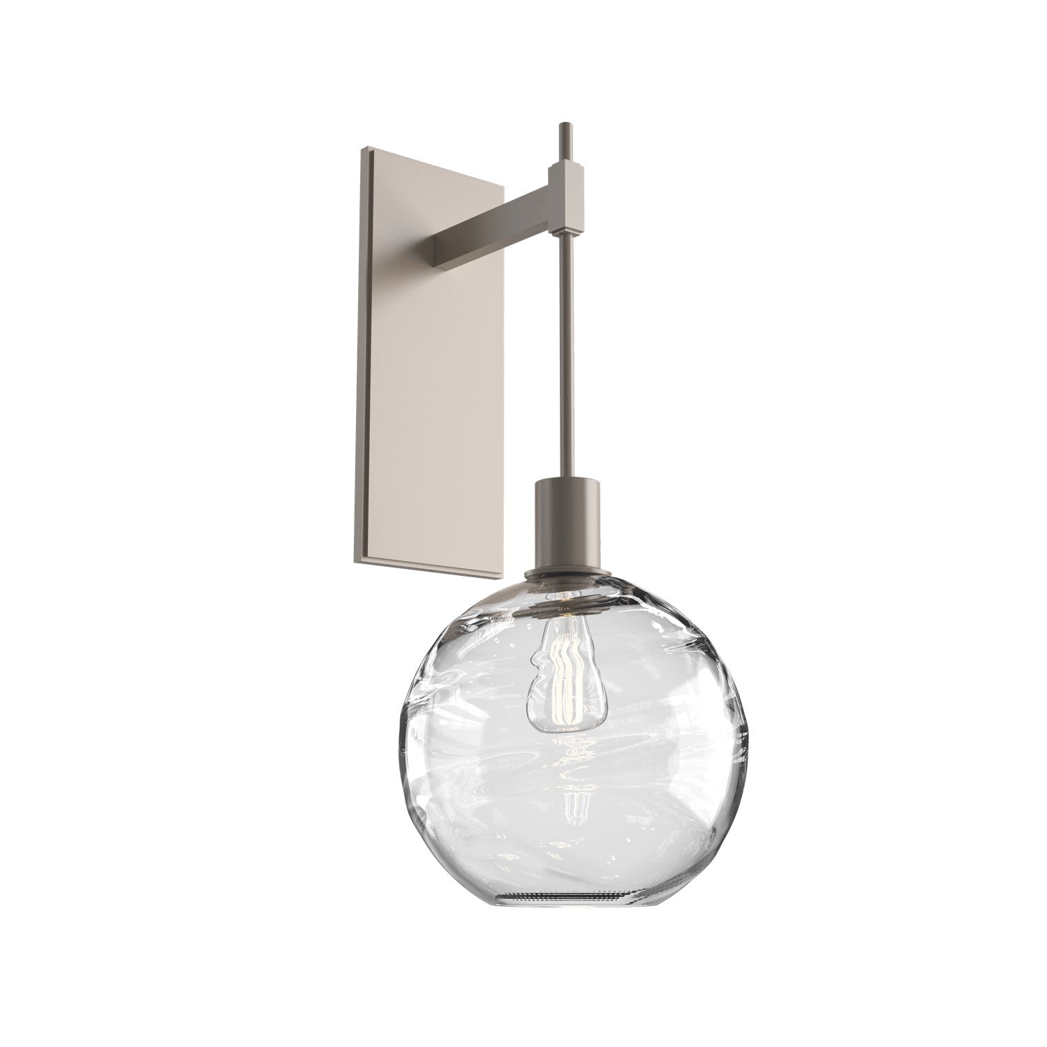 Hammerton Studio - IDB0047-22-BS-OC-E2 - One Light Wall Sconce - Optic Blown Glass - Beige Silver