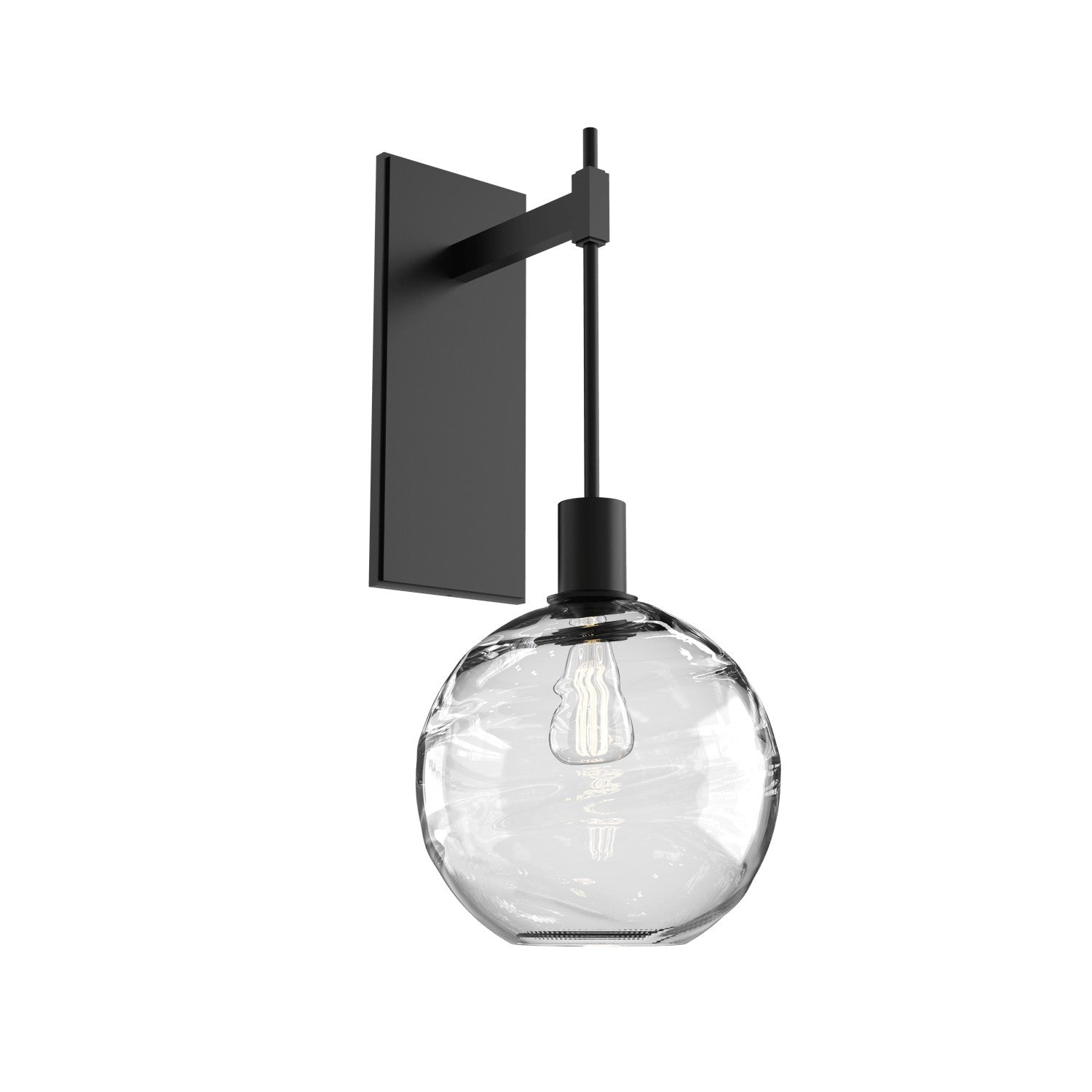 Hammerton Studio - IDB0047-22-MB-OC-E2 - One Light Wall Sconce - Optic Blown Glass - Matte Black