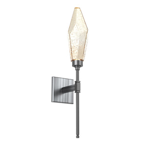 Hammerton Studio - IDB0050-07-GM-CA-L1 - LED Wall Sconce - Rock Crystal - Gunmetal