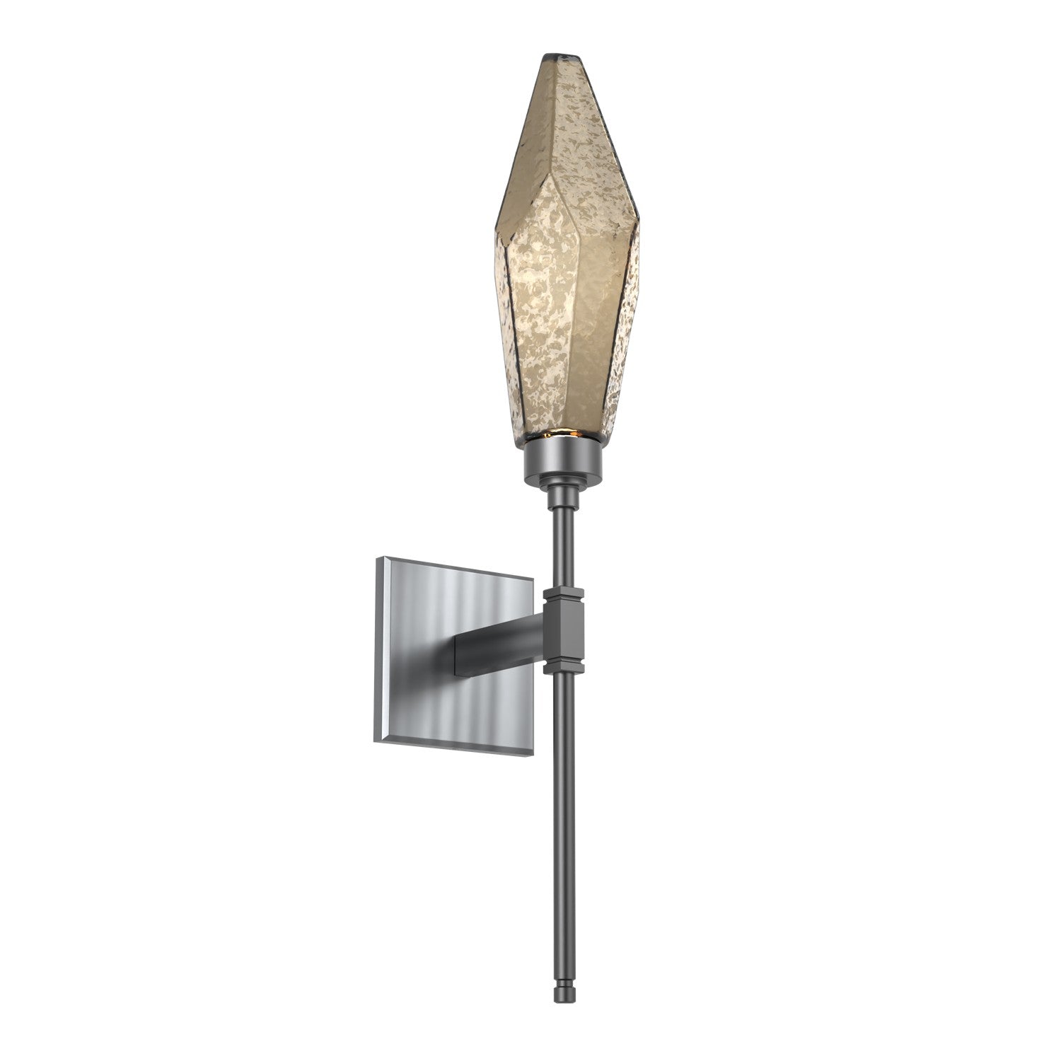 Hammerton Studio - IDB0050-07-GM-CB-L3 - LED Wall Sconce - Rock Crystal - Gunmetal