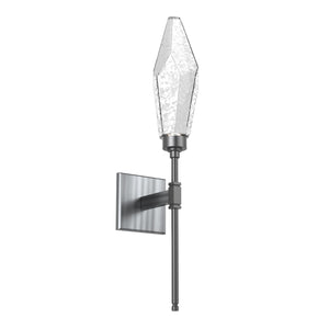 Hammerton Studio - IDB0050-07-GM-CC-L1 - LED Wall Sconce - Rock Crystal - Gunmetal