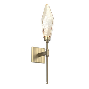 Hammerton Studio - IDB0050-07-HB-CA-L3 - LED Wall Sconce - Rock Crystal - Heritage Brass