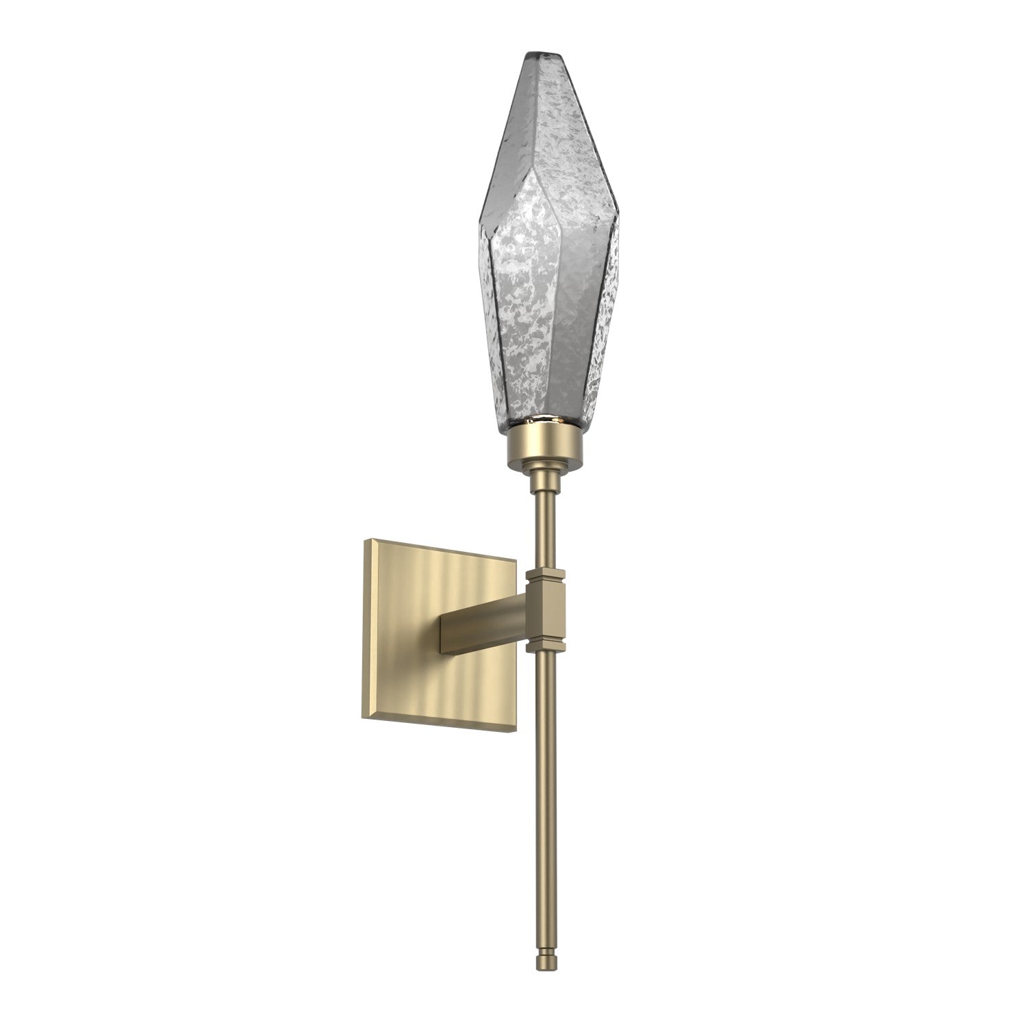 Hammerton Studio - IDB0050-07-HB-CS-L1 - LED Wall Sconce - Rock Crystal - Heritage Brass