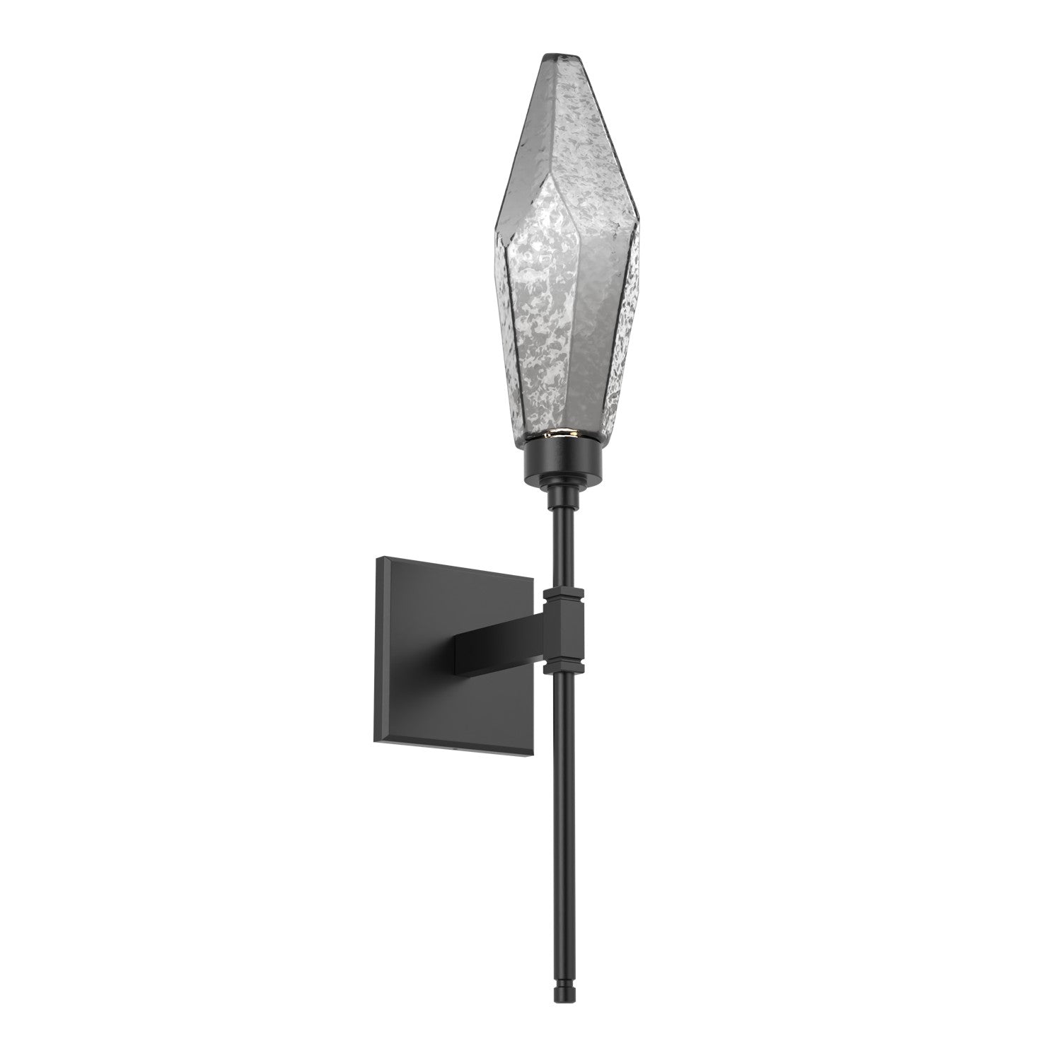 Hammerton Studio - IDB0050-07-MB-CS-L1 - LED Wall Sconce - Rock Crystal - Matte Black