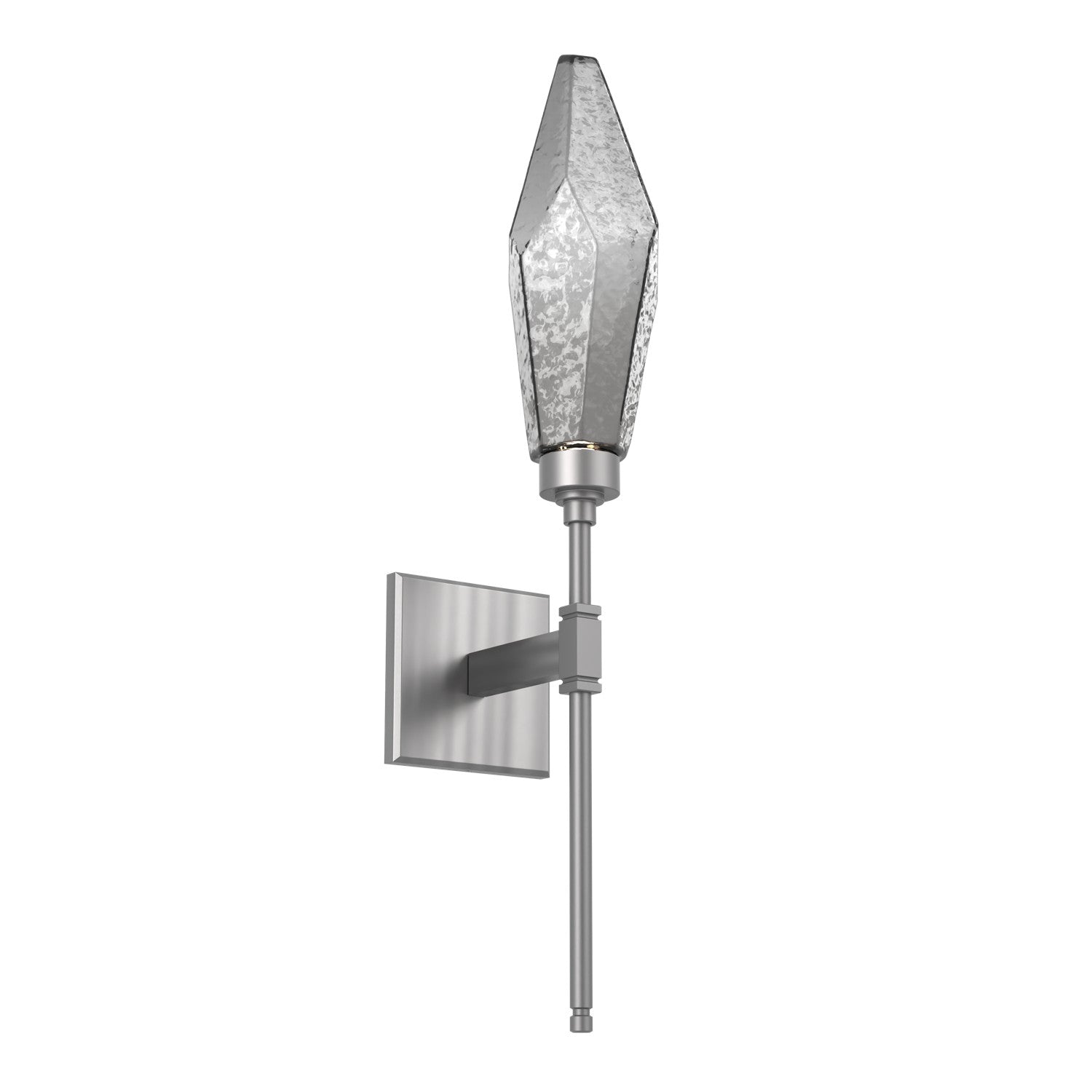 Hammerton Studio - IDB0050-07-SN-CS-L1 - LED Wall Sconce - Rock Crystal - Satin Nickel