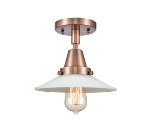 Innovations - 447-1C-AC-G1 - One Light Flush Mount - Caden - Antique Copper