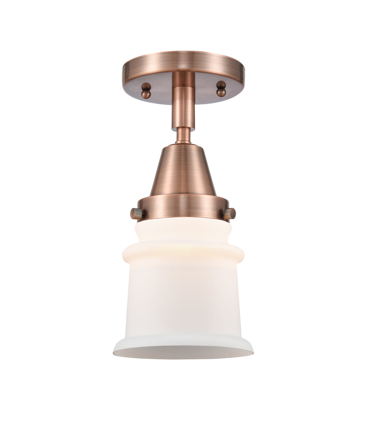 Innovations - 447-1C-AC-G181S - One Light Flush Mount - Caden - Antique Copper