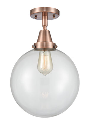 Innovations - 447-1C-AC-G202-10 - One Light Flush Mount - Caden - Antique Copper