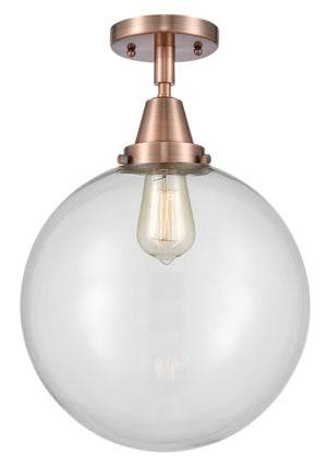 Innovations - 447-1C-AC-G202-12 - One Light Flush Mount - Caden - Antique Copper