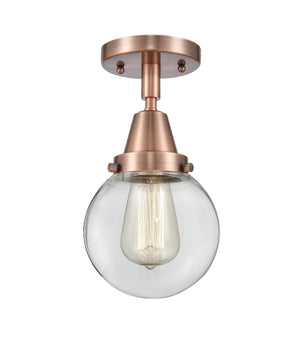 Innovations - 447-1C-AC-G202-6 - One Light Flush Mount - Caden - Antique Copper