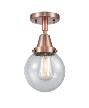 Innovations - 447-1C-AC-G204-6 - One Light Flush Mount - Caden - Antique Copper