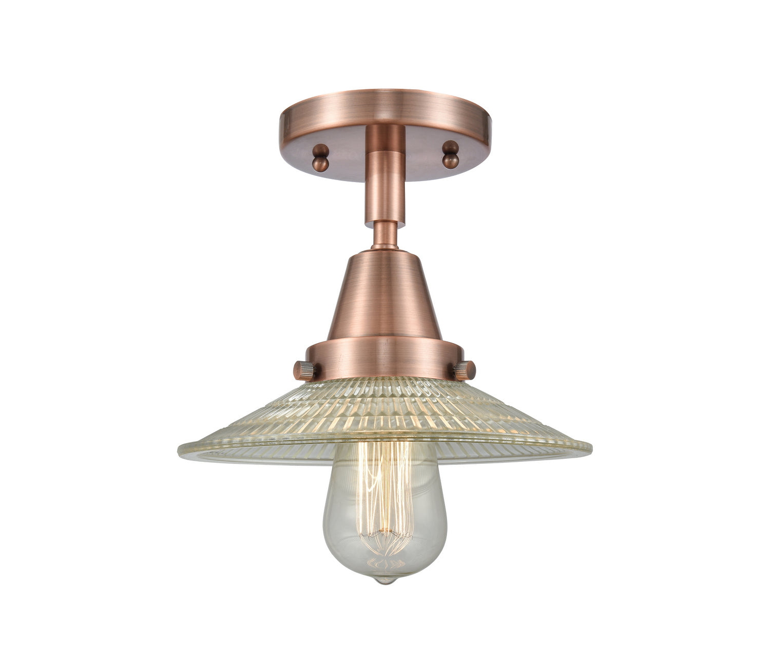 Innovations - 447-1C-AC-G2-LED - LED Flush Mount - Caden - Antique Copper