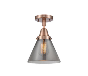 Innovations - 447-1C-AC-G43 - One Light Flush Mount - Caden - Antique Copper