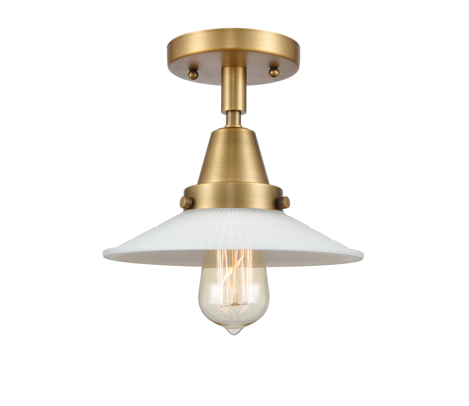 Innovations - 447-1C-BB-G1 - One Light Flush Mount - Caden - Brushed Brass