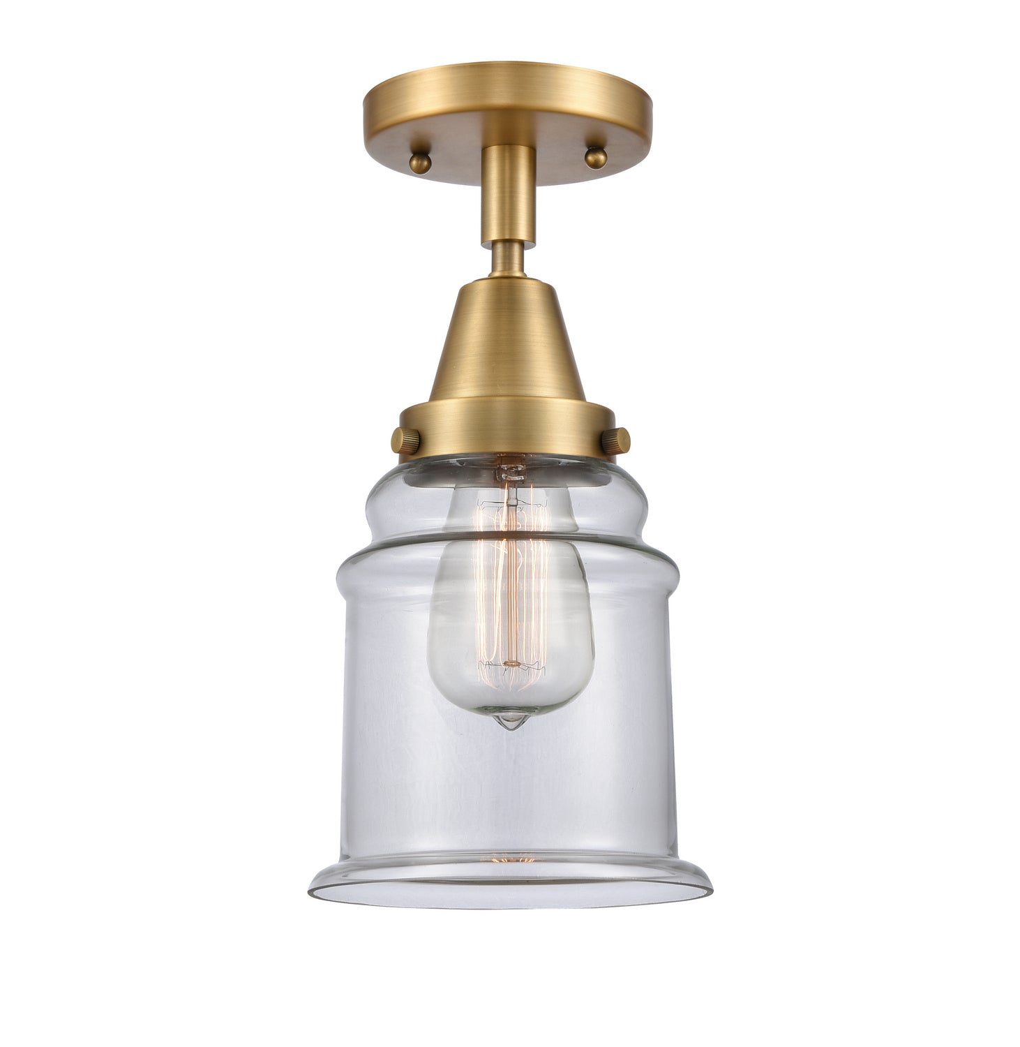 Innovations - 447-1C-BB-G182 - One Light Flush Mount - Caden - Brushed Brass