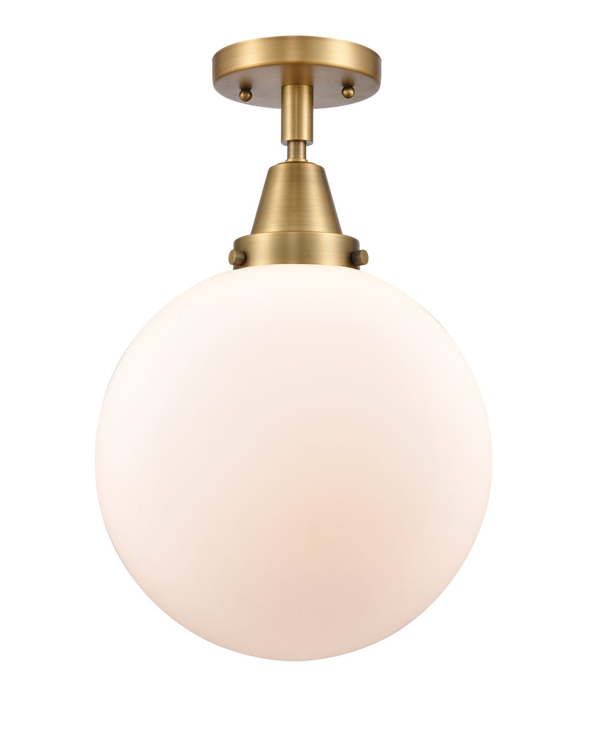 Innovations - 447-1C-BB-G201-10 - One Light Flush Mount - Caden - Brushed Brass