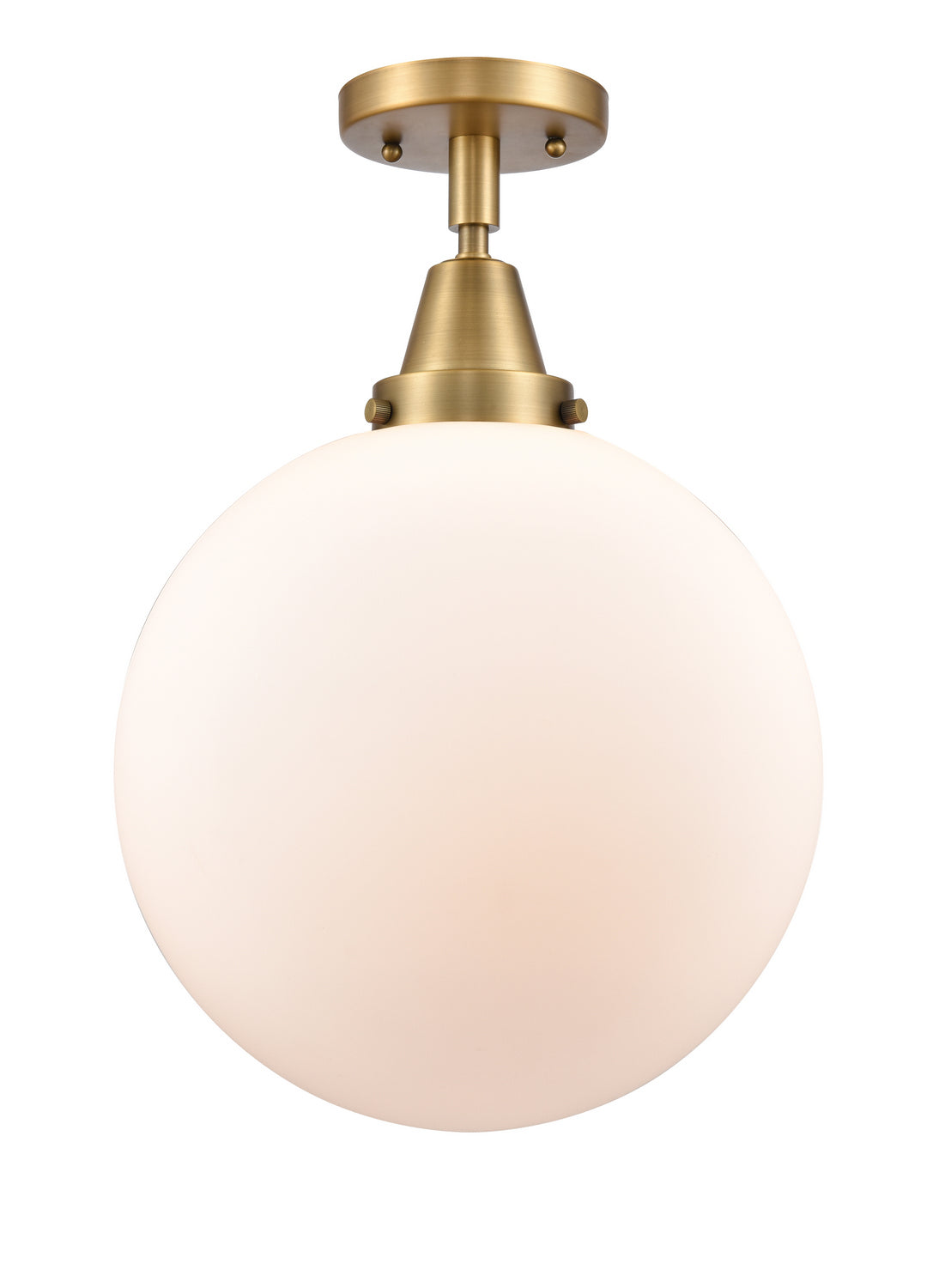 Innovations - 447-1C-BB-G201-12 - One Light Flush Mount - Caden - Brushed Brass