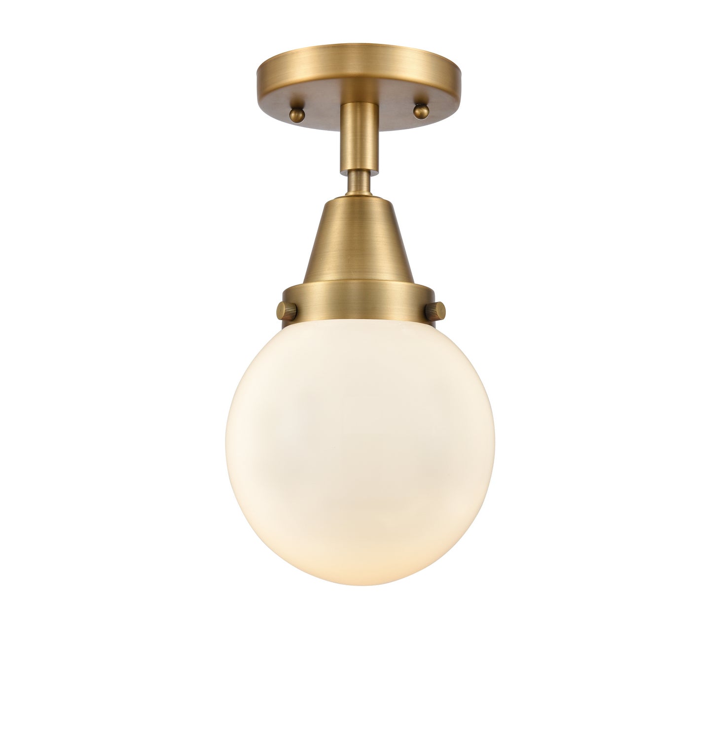 Innovations - 447-1C-BB-G201-6 - One Light Flush Mount - Caden - Brushed Brass