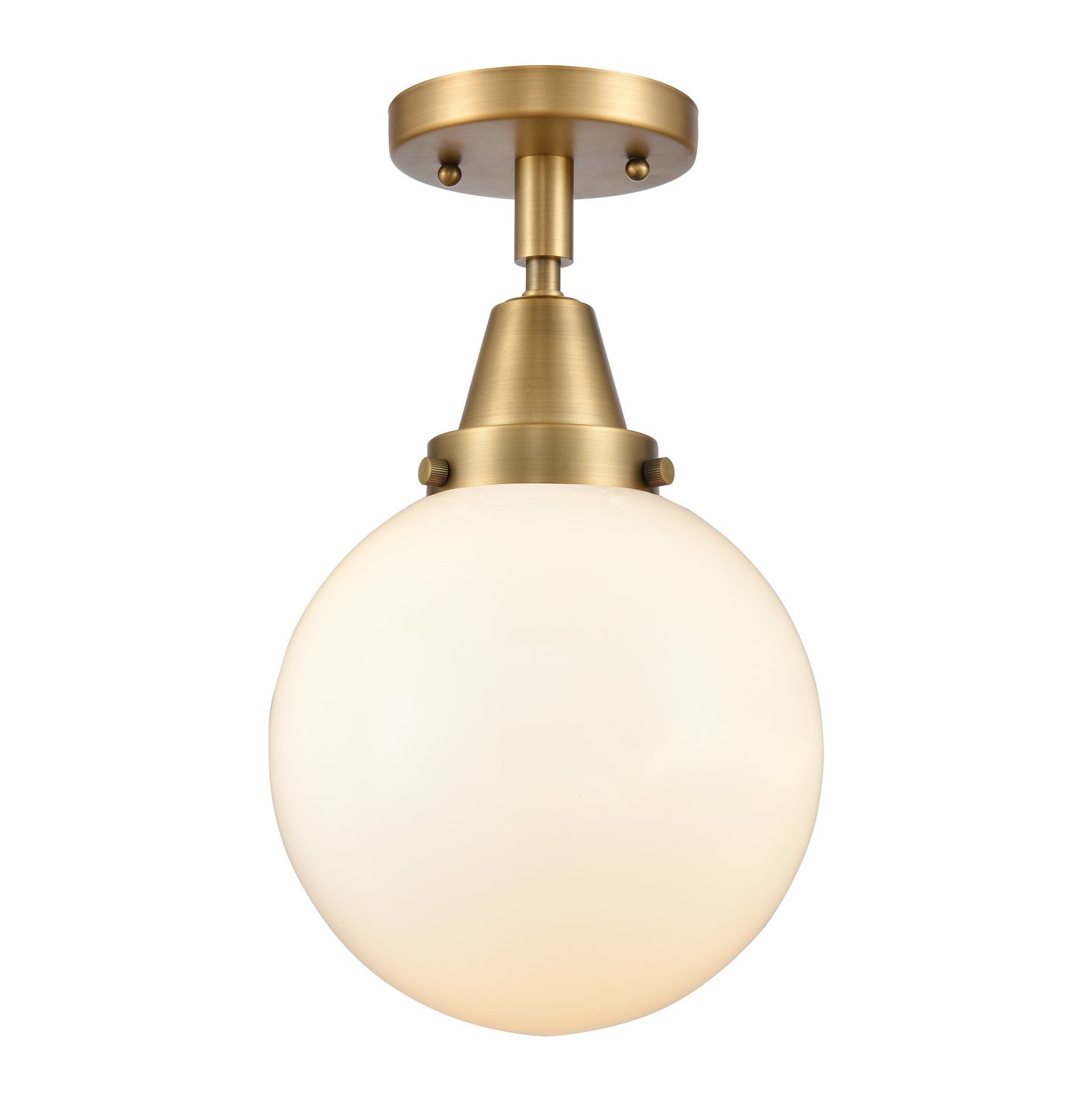 Innovations - 447-1C-BB-G201-8 - One Light Flush Mount - Caden - Brushed Brass