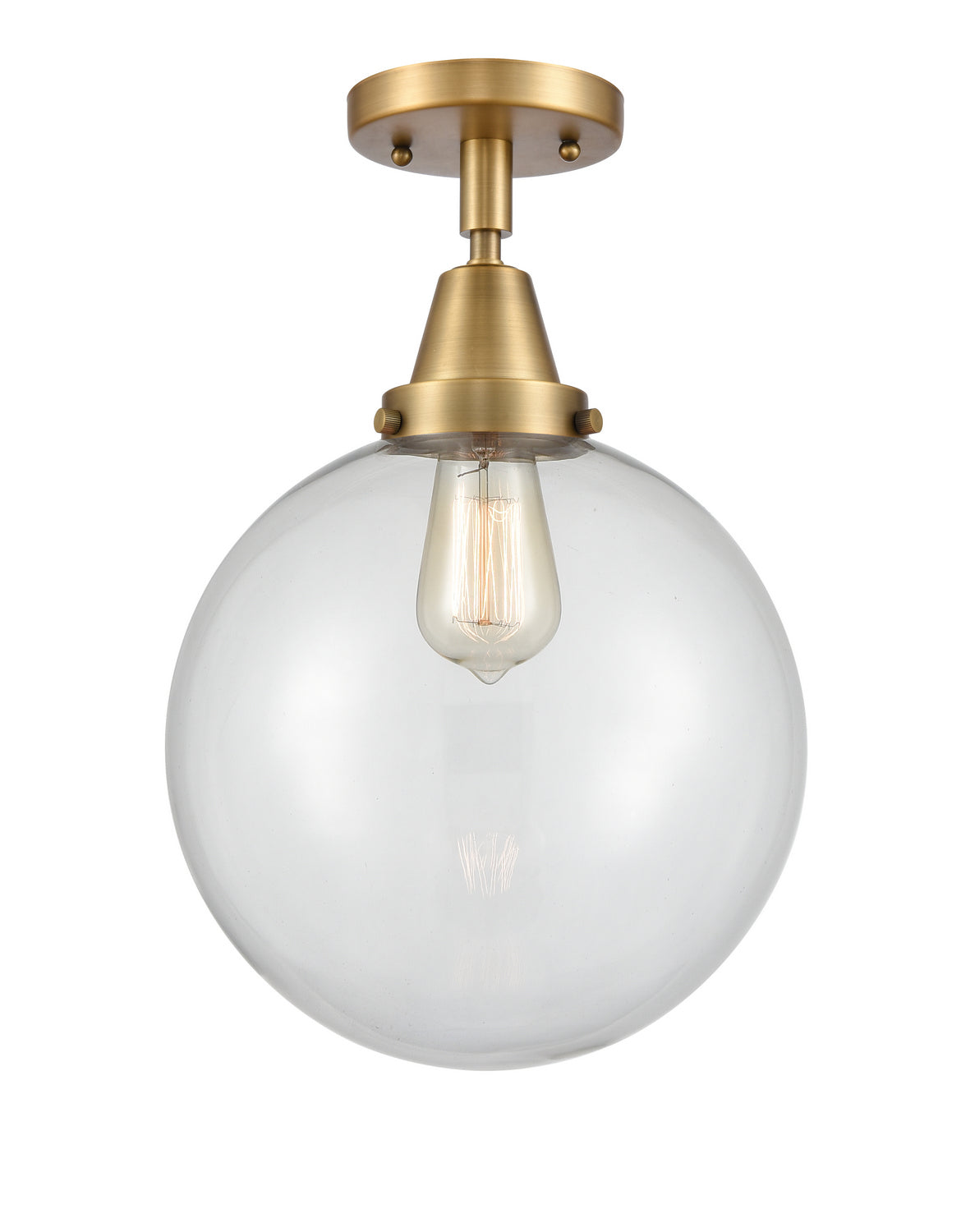 Innovations - 447-1C-BB-G202-10 - One Light Flush Mount - Caden - Brushed Brass