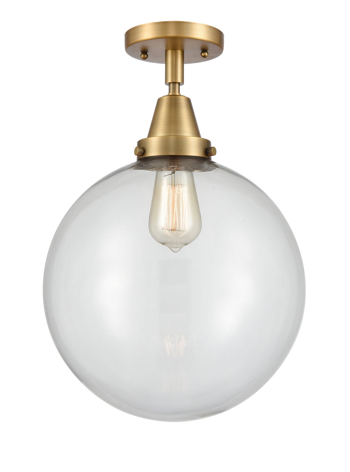 Innovations - 447-1C-BB-G202-12 - One Light Flush Mount - Caden - Brushed Brass