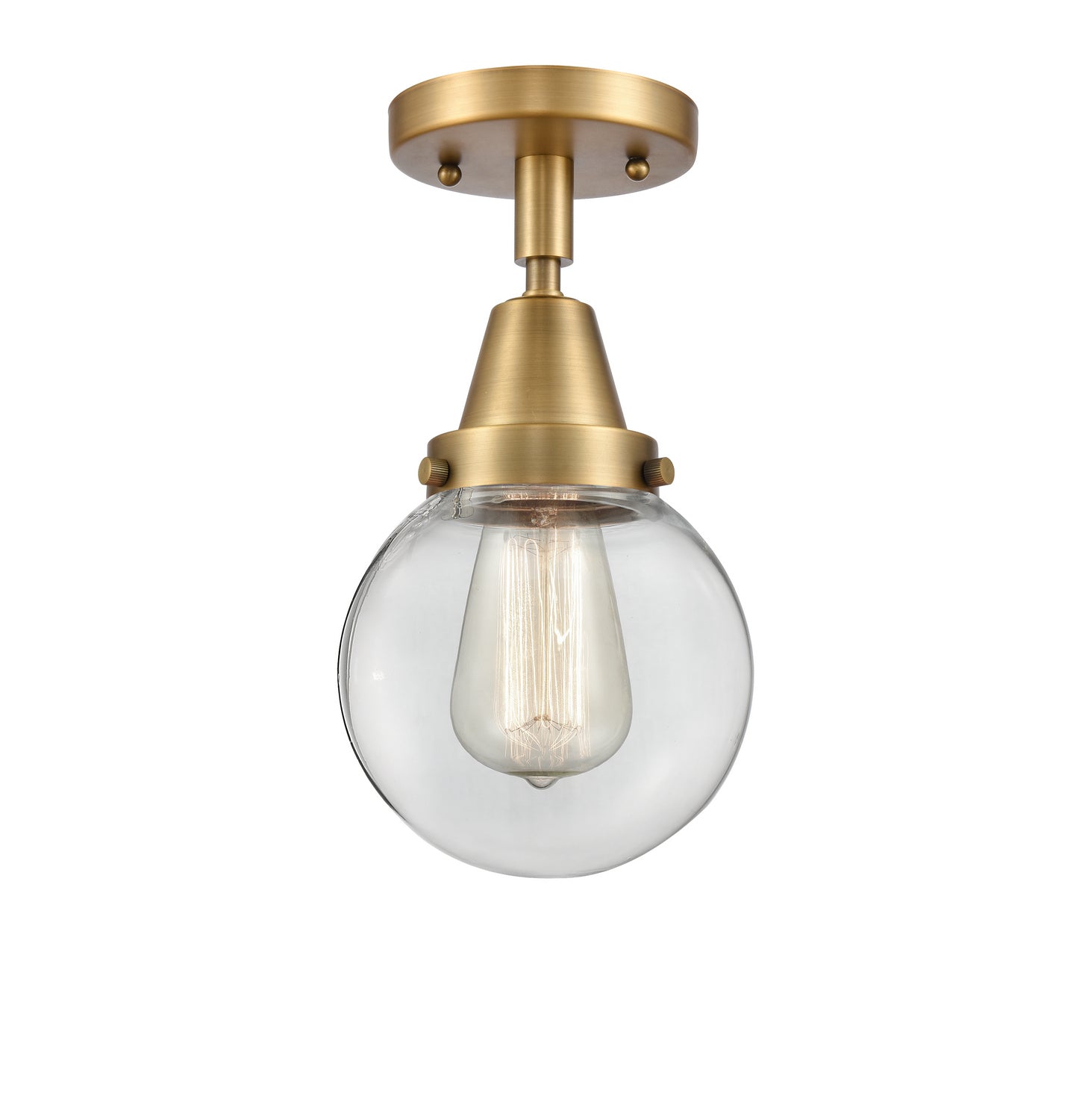 Innovations - 447-1C-BB-G202-6 - One Light Flush Mount - Caden - Brushed Brass