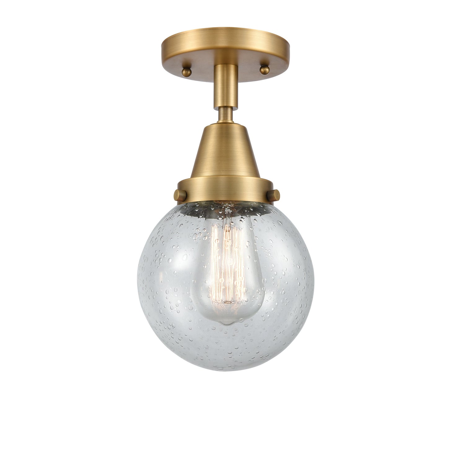 Innovations - 447-1C-BB-G204-6-LED - LED Flush Mount - Caden - Brushed Brass