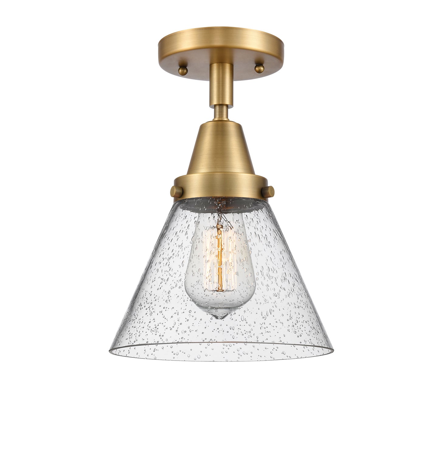 Innovations - 447-1C-BB-G44 - One Light Flush Mount - Caden - Brushed Brass