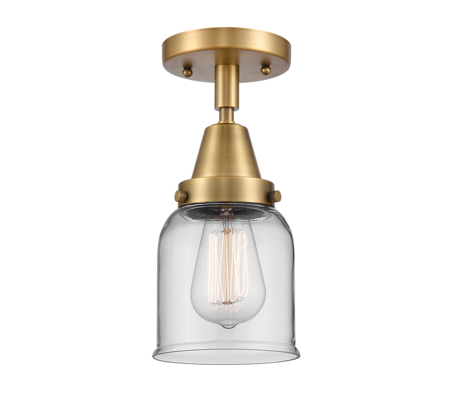 Innovations - 447-1C-BB-G52 - One Light Flush Mount - Caden - Brushed Brass