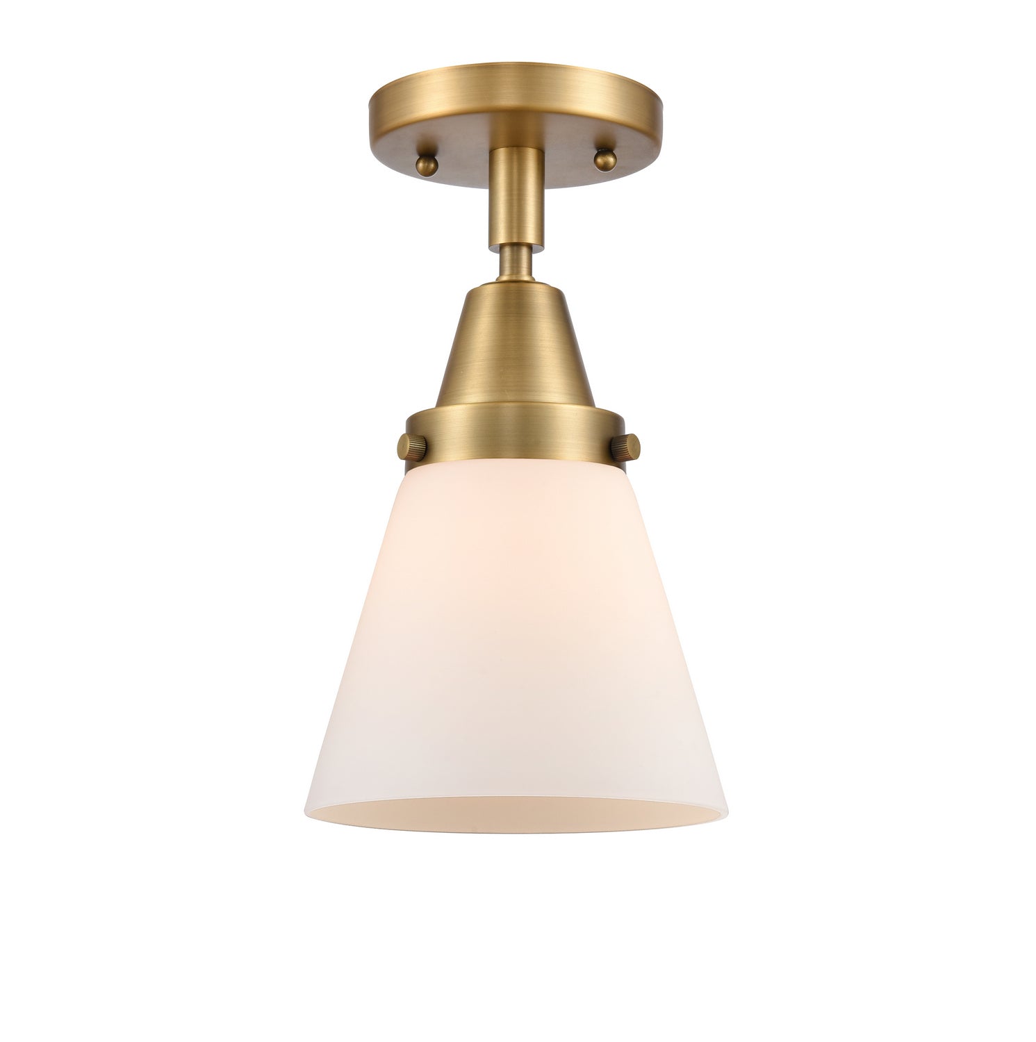 Innovations - 447-1C-BB-G61 - One Light Flush Mount - Caden - Brushed Brass