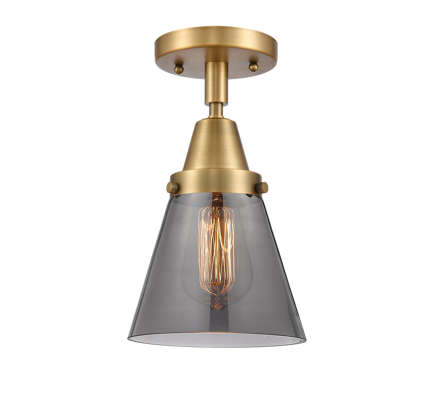 Innovations - 447-1C-BB-G63 - One Light Flush Mount - Caden - Brushed Brass