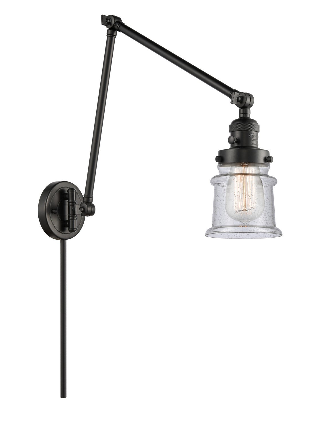 Innovations - 238-BK-G184S-LED - LED Swing Arm Lamp - Franklin Restoration - Matte Black