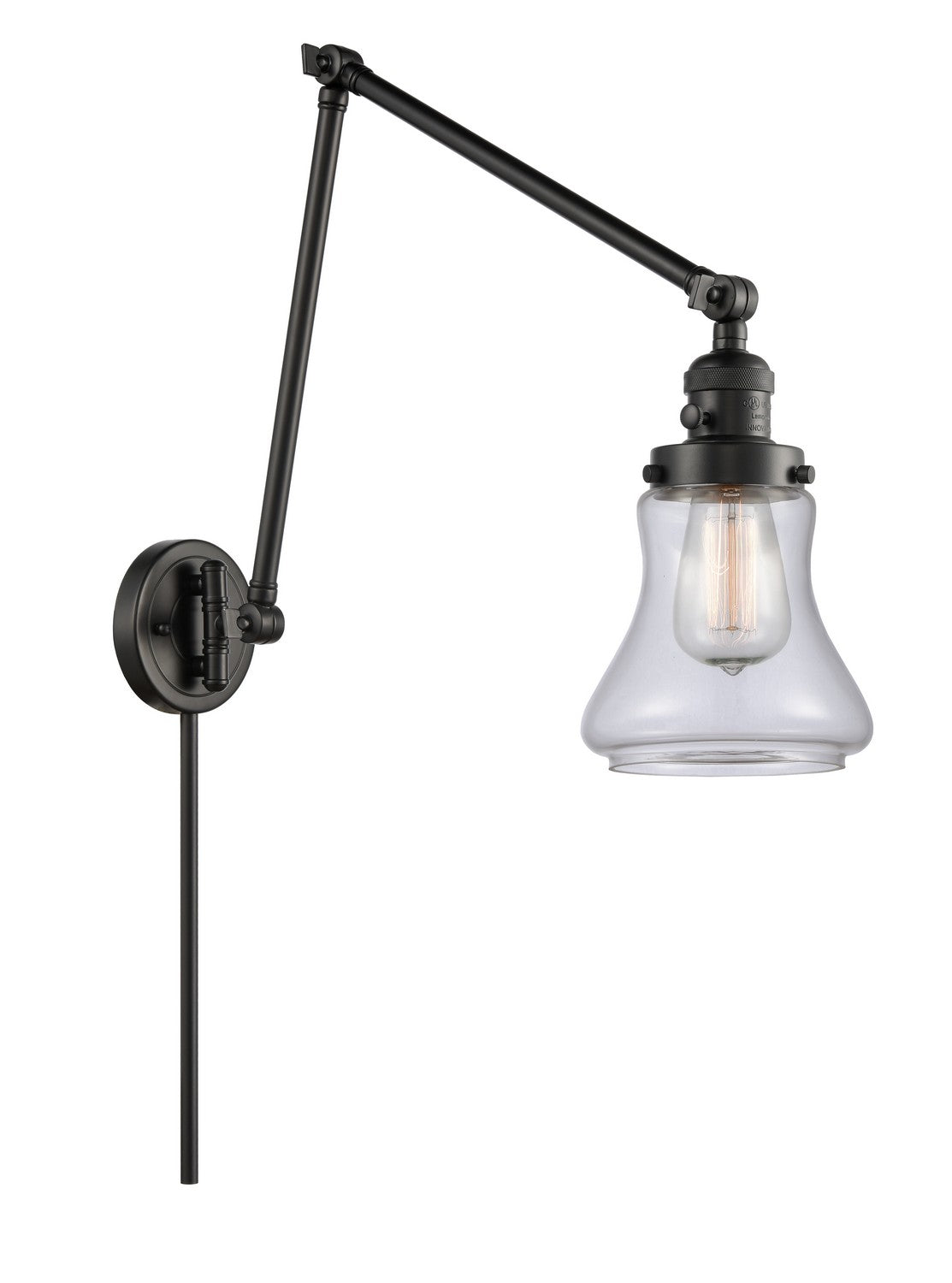 Innovations - 238-BK-G192-LED - LED Swing Arm Lamp - Franklin Restoration - Matte Black