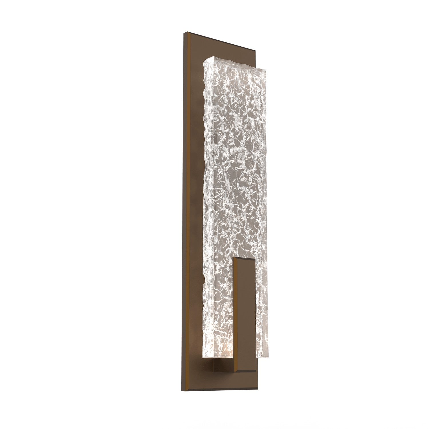 Hammerton Studio - IDB0061-19-FB-GC-L1 - LED Wall Sconce - Glacier - Flat Bronze