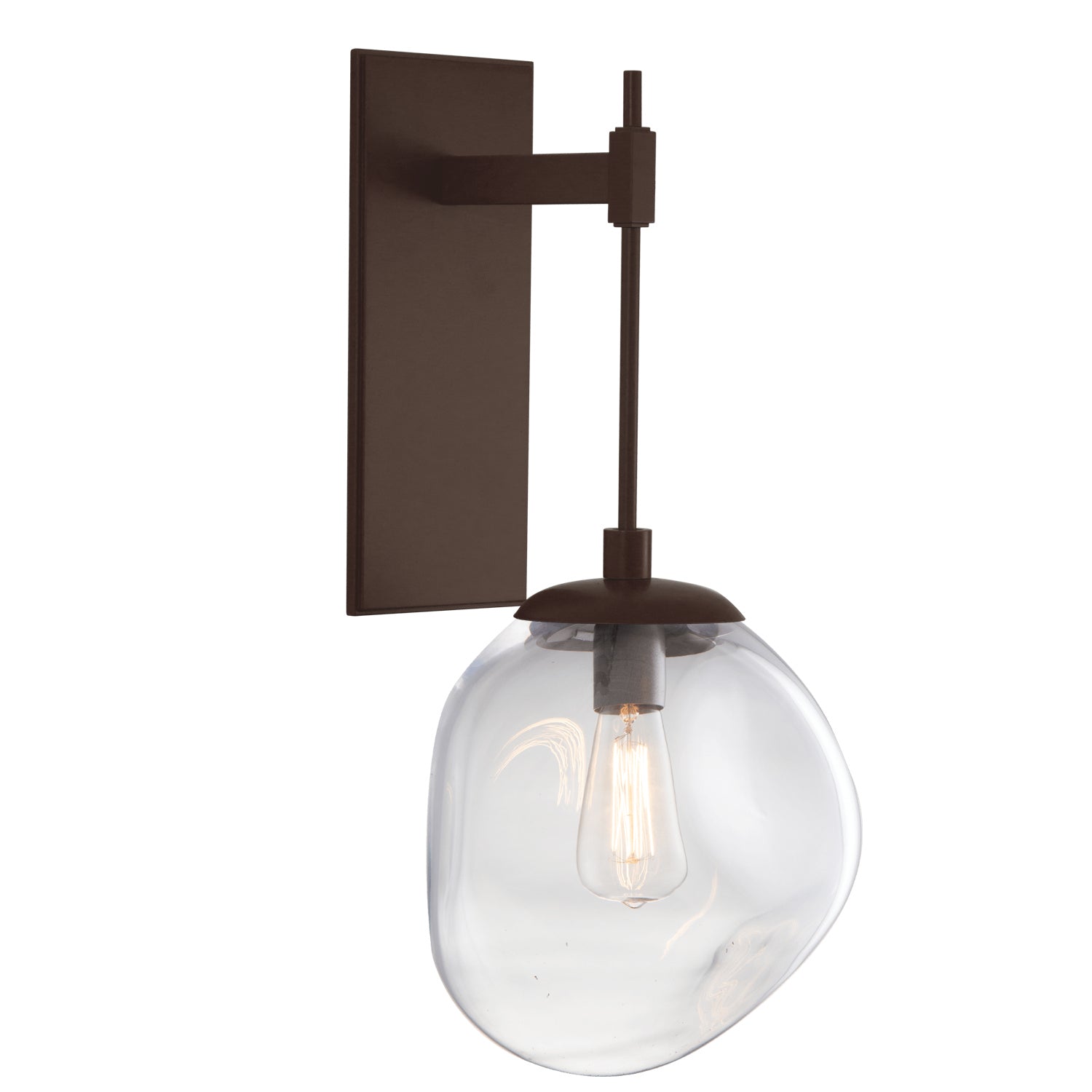 Hammerton Studio - IDB0062-22-FB-C-E2 - One Light Wall Sconce - Aster - Flat Bronze