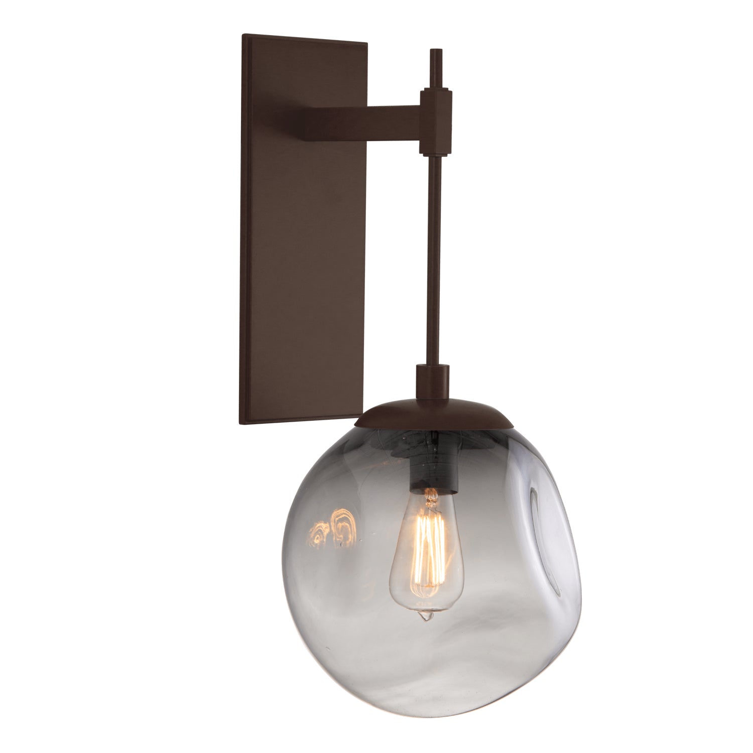 Hammerton Studio - IDB0062-22-FB-S-E2 - One Light Wall Sconce - Aster - Flat Bronze