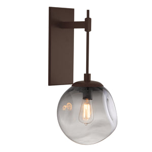 Hammerton Studio - IDB0062-22-FB-S-E2 - One Light Wall Sconce - Aster - Flat Bronze