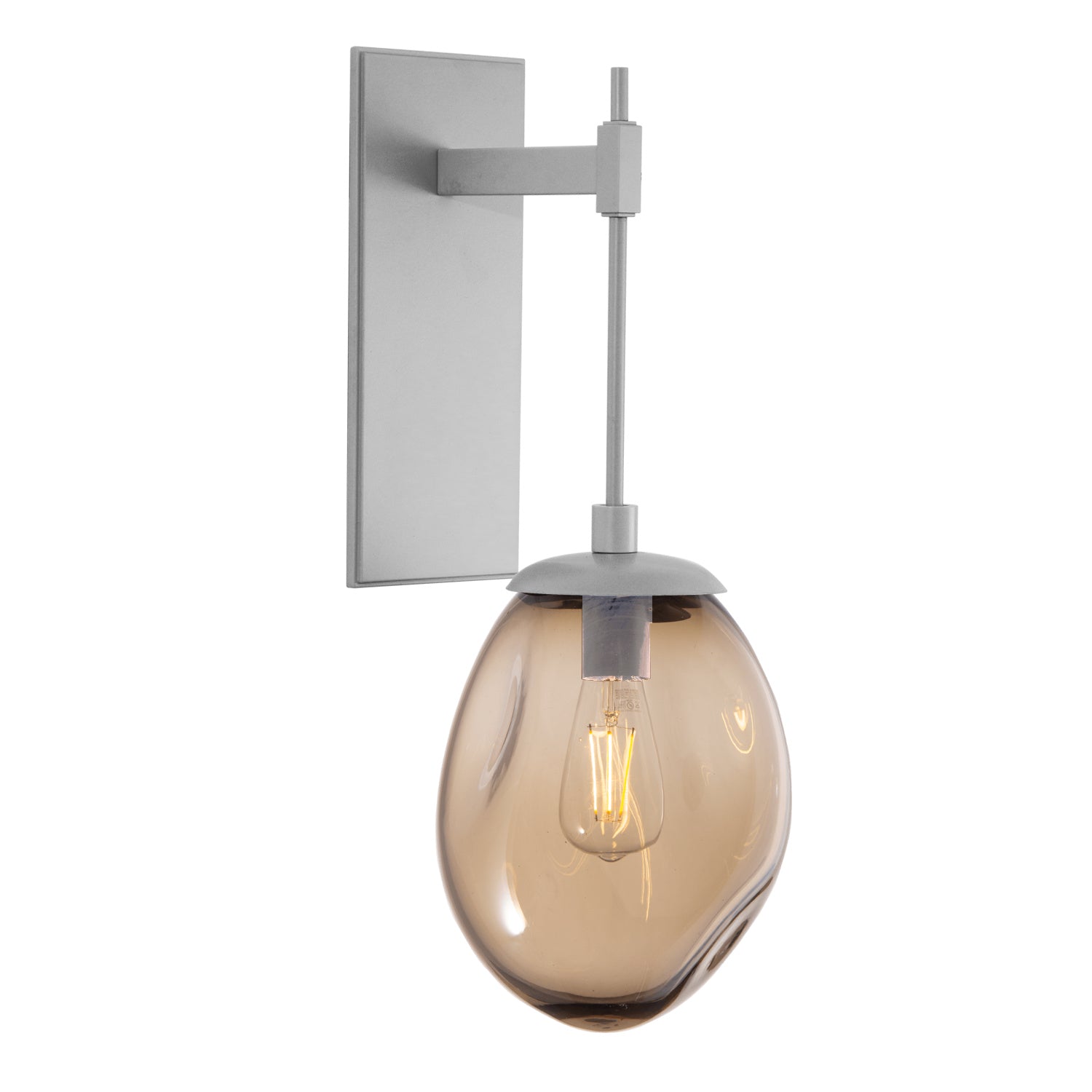 Hammerton Studio - IDB0063-23-BS-B-E2 - One Light Wall Sconce - Meteo - Beige Silver